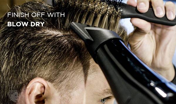 finish off with blow dry